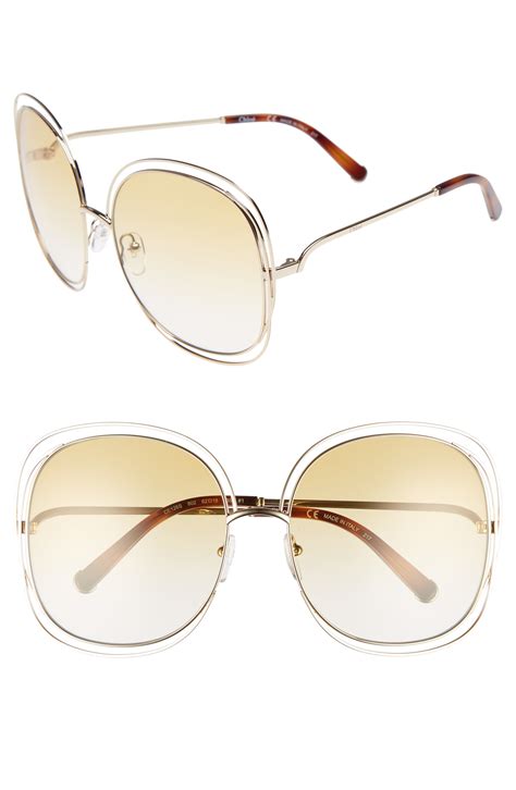 Chloé: Gold Carlina Sunglasses 